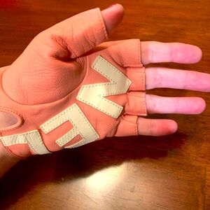 Authentic, very rare, limited edition Chsnel  Fingerless Gloves with Chanel logo